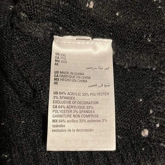 Karen Scott Black reindeer sweater,sz.XXL - Picture 3 of 3